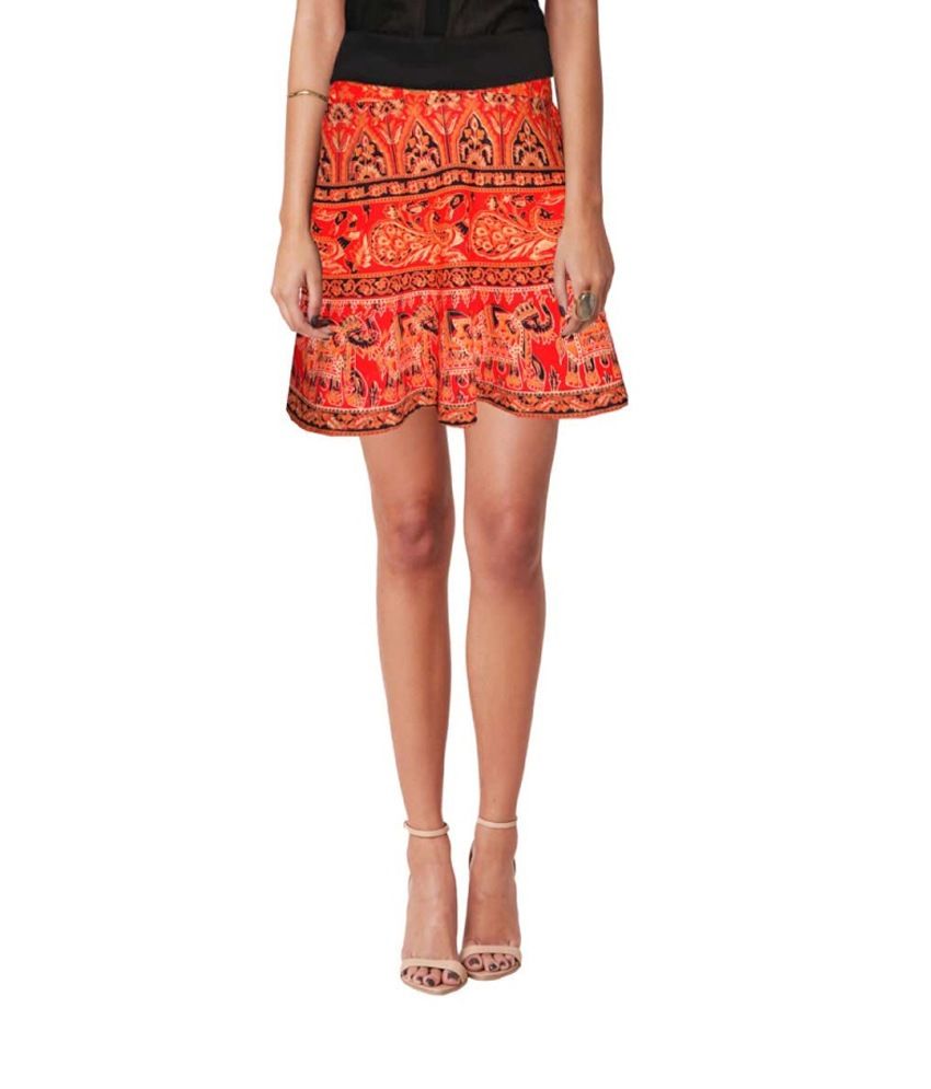 Buy Ethnic Style Cotton Short Wrap Around Skirt Online at Best Prices in India Snapdeal