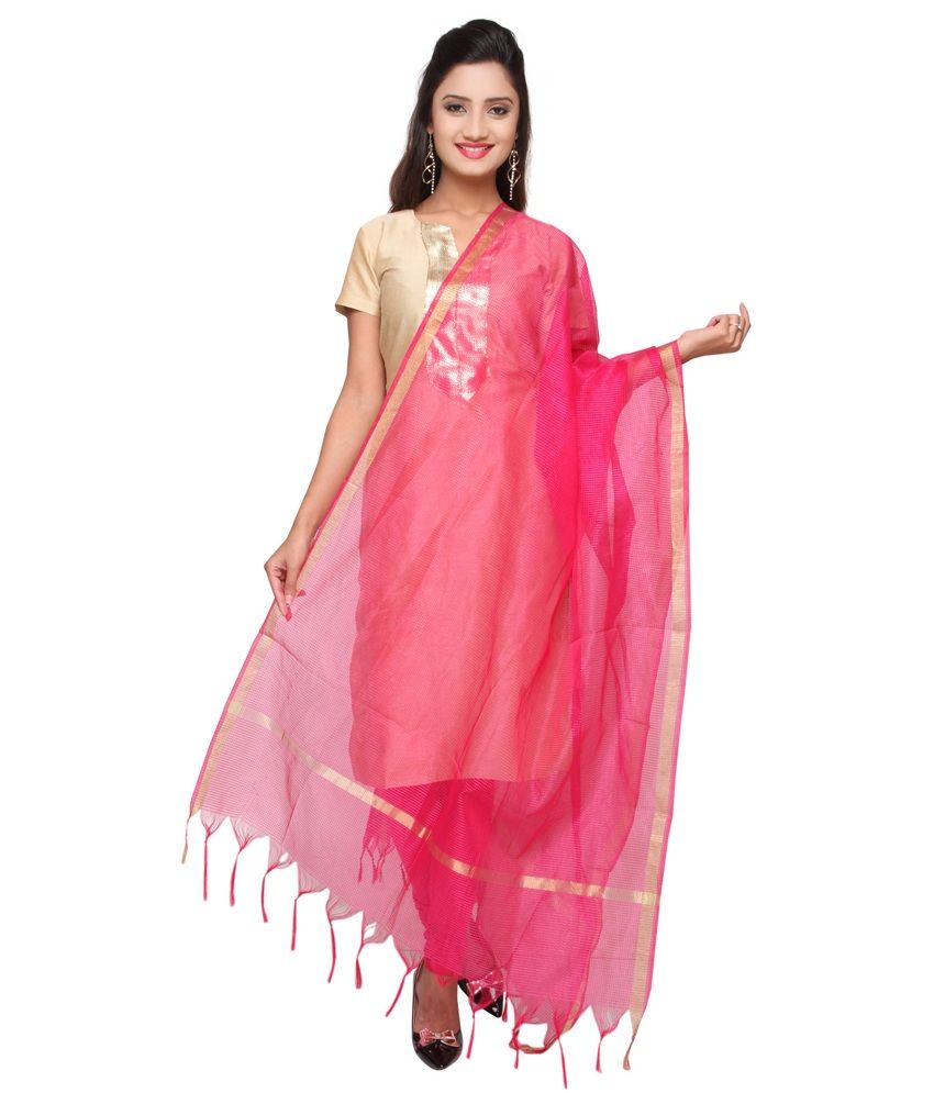 plain gown with silk dupatta