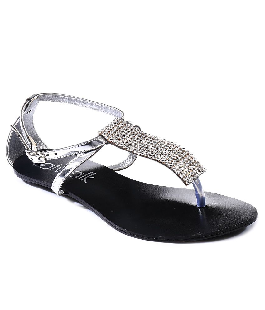 Catwalk Silver Flats Price in India- Buy Catwalk Silver Flats Online at ...