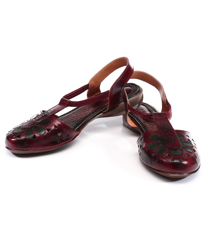 maroon pointed flats