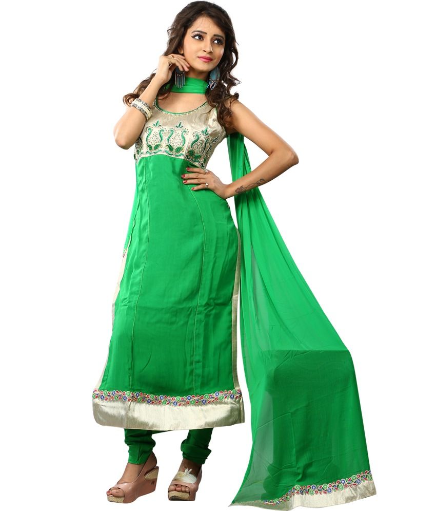 rg fashion fabulous green georgette embroidered semi stitched suit free size semi stitched suit rg fashion fabulous green georgette embroidered semi stitched suit free size semi stitched suit
