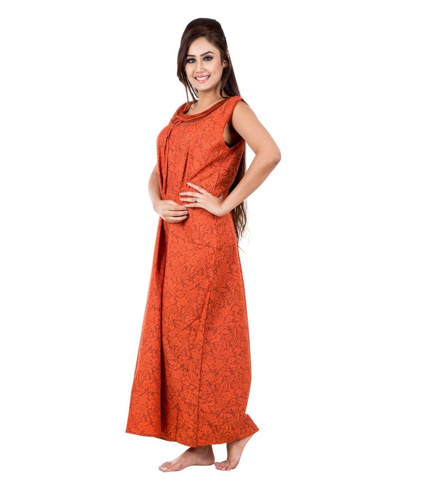 sleeveless cotton nighty online