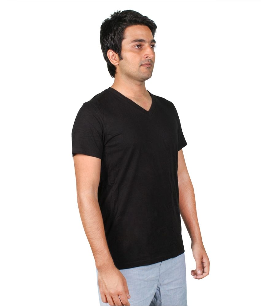 Levi's Black Cotton V-Neck T-Shirt - Buy Levi's Black Cotton V-Neck T ...