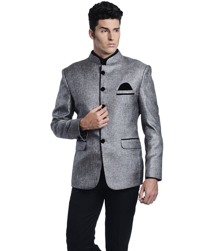 Luxurazi Grey Party Wear Blazer - Buy Luxurazi Grey Party Wear Blazer ...