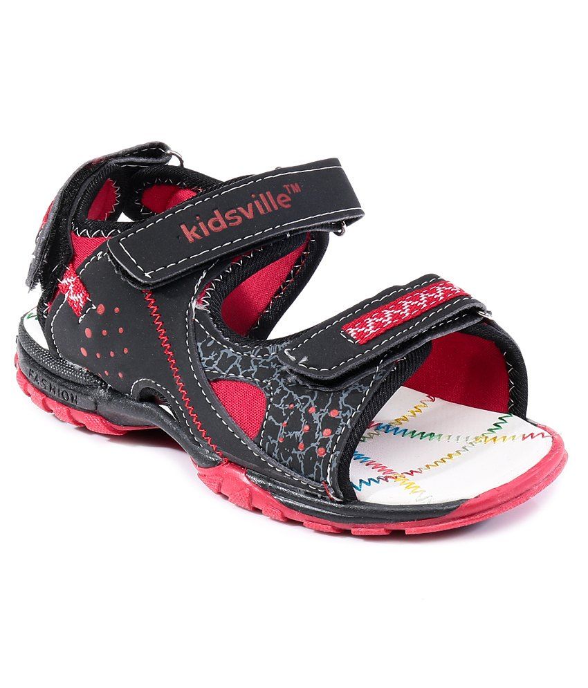 Kids Ville Black Sandals For Kids Price in India Buy Kids Ville Black