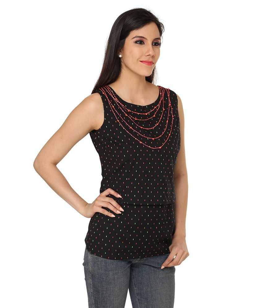 black cotton top womens