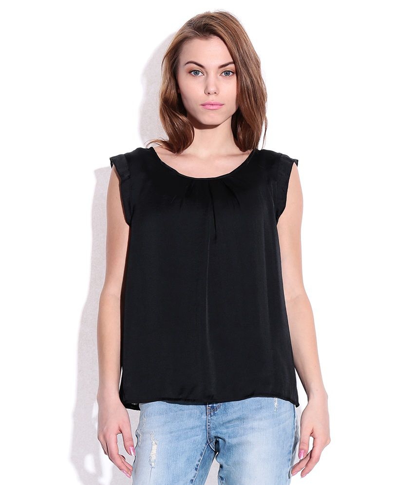 ONLY Black Round Neck Top - Buy ONLY Black Round Neck Top Online at ...