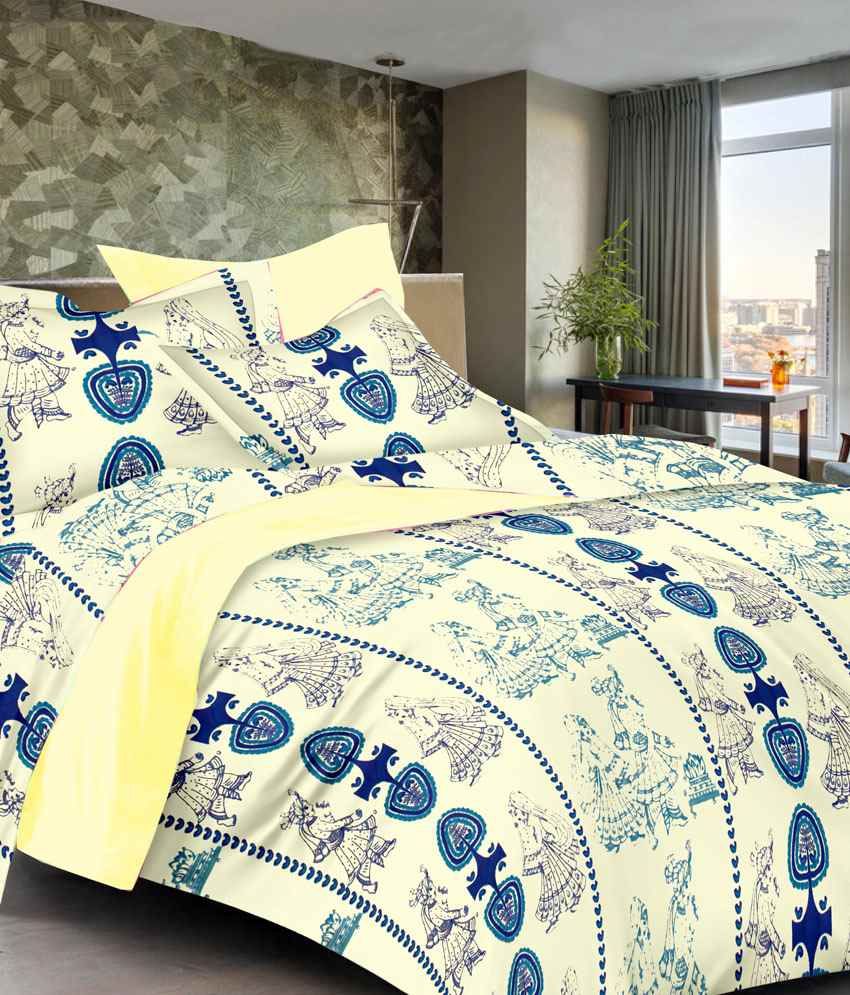 Ahmedabad Cotton White Durable Polycotton Single Bedsheet Buy