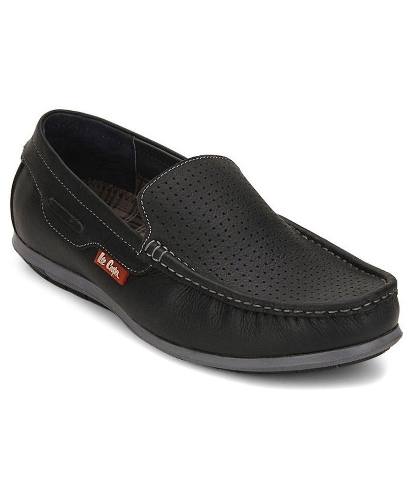 lee cooper loafers black