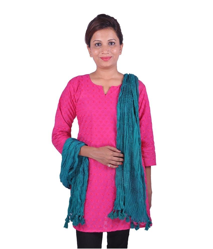 green plain suit with heavy dupatta