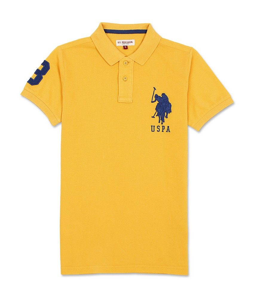 U.S.Polo (Kids) Yellow T-Shirt - Buy U.S.Polo (Kids) Yellow T-Shirt ...