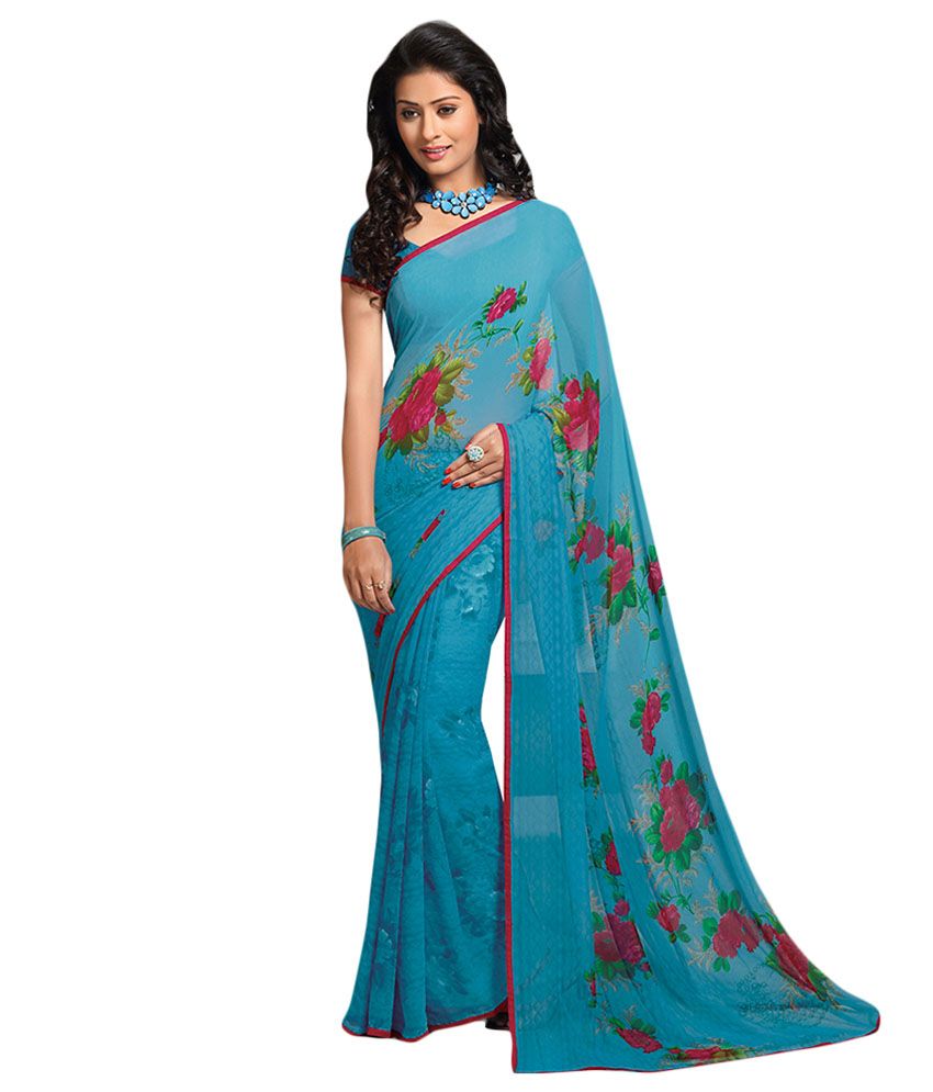 Blommfashionstyle Multi Color Saree With Blouse Piece - Buy 