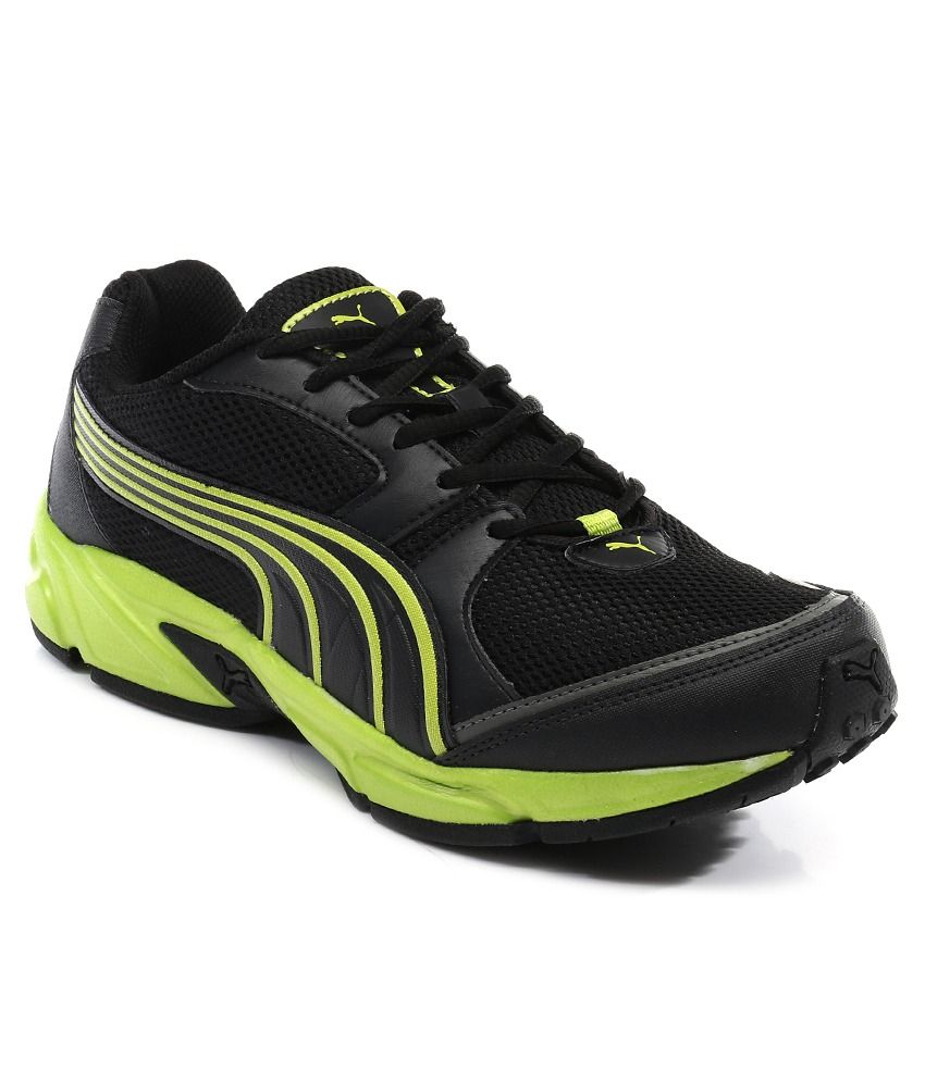 Puma Black Strike Fashion Mesh & Textile Running Shoes - Buy Puma Black ...