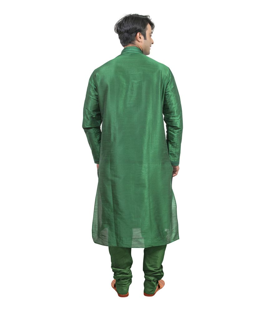 Rajwada Bottle Green Ethnic Pintex Kurta Pajama set - Buy Rajwada ...