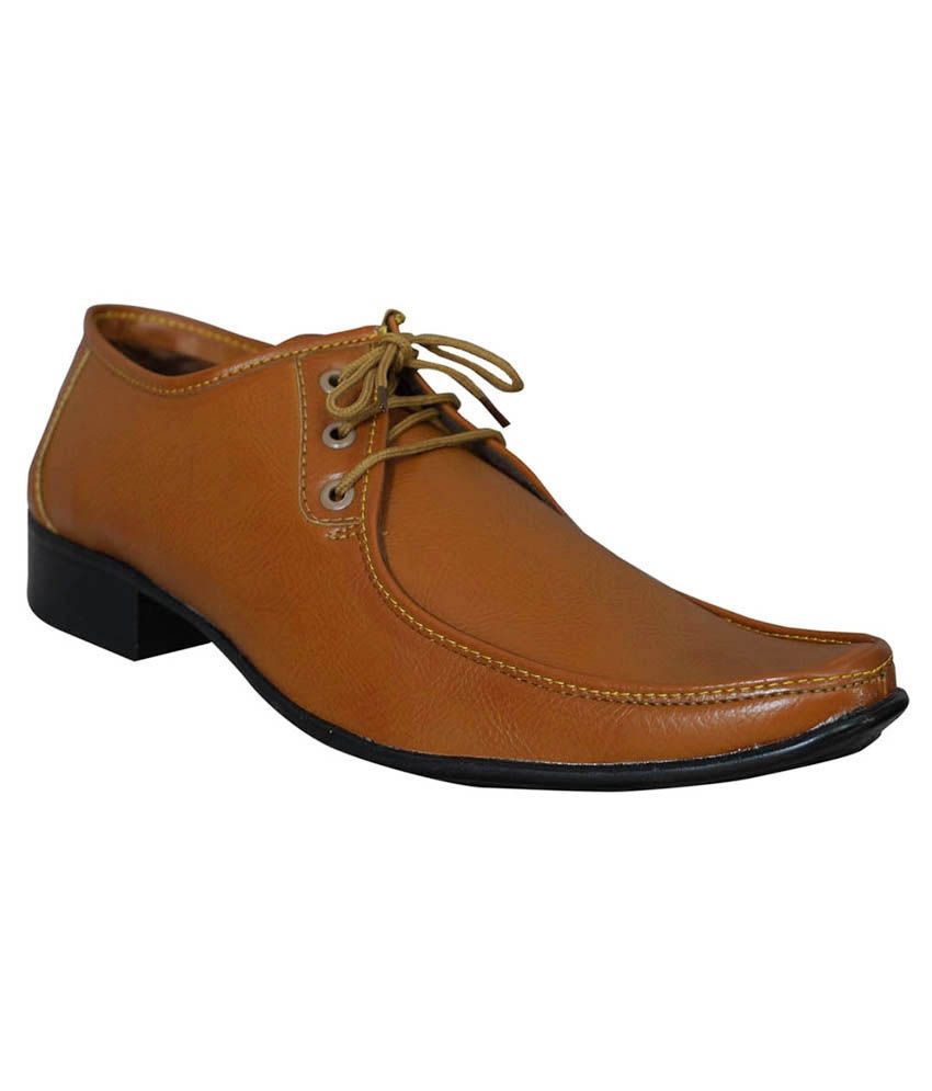 Adjoin Steps Tan Leather Formal Shoes Price In India Buy Adjoin Steps Tan Leather Formal Shoes 6952