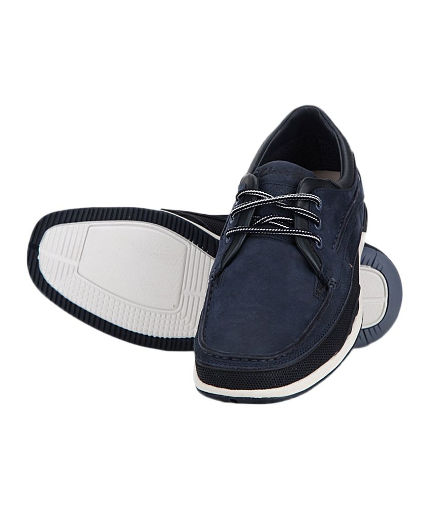 clarks orson lace blue loafers