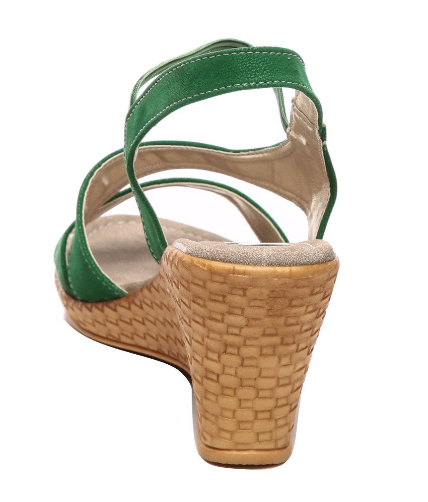 light green heeled sandals