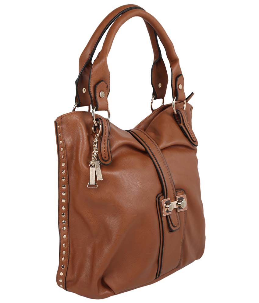 Thais Brown PU Zip Shoulder Bag - Buy Thais Brown PU Zip Shoulder Bag ...