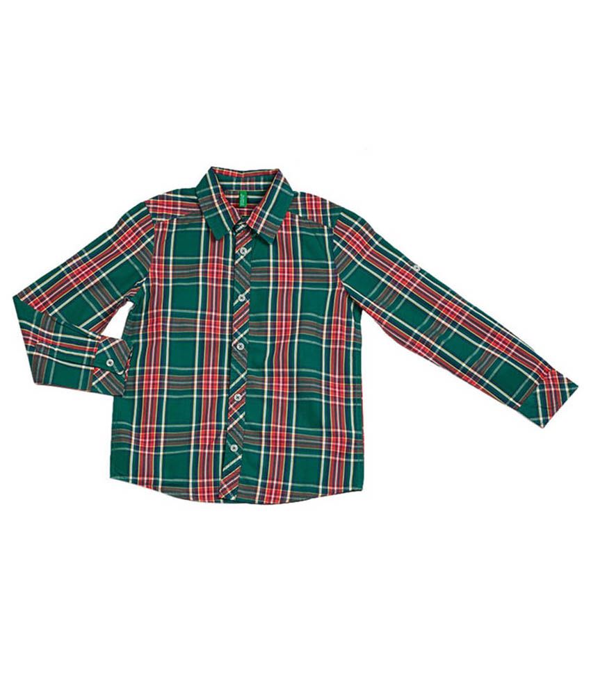 green check shirt combination