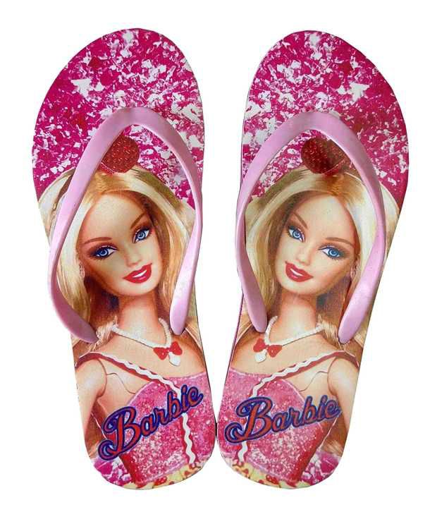 Unispeed Barbie Pink Flip Flops Price in India- Buy Unispeed Barbie ...