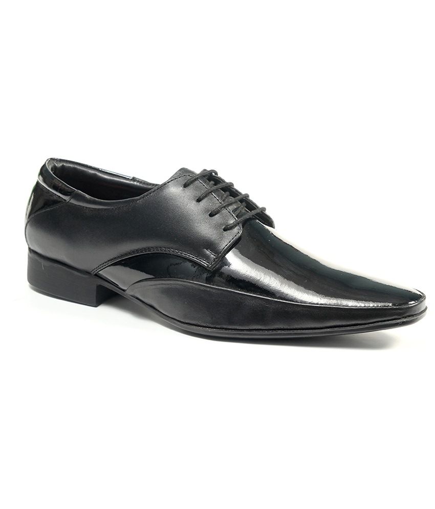 BellBut Black Leather Formal Shoes Price In India- Buy BellBut Black ...