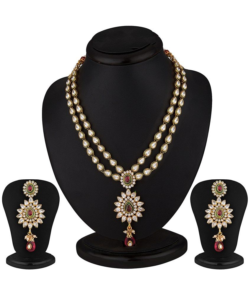 Sukkhi Incredible Double String Stone Necklace Set: Buy Sukkhi ...