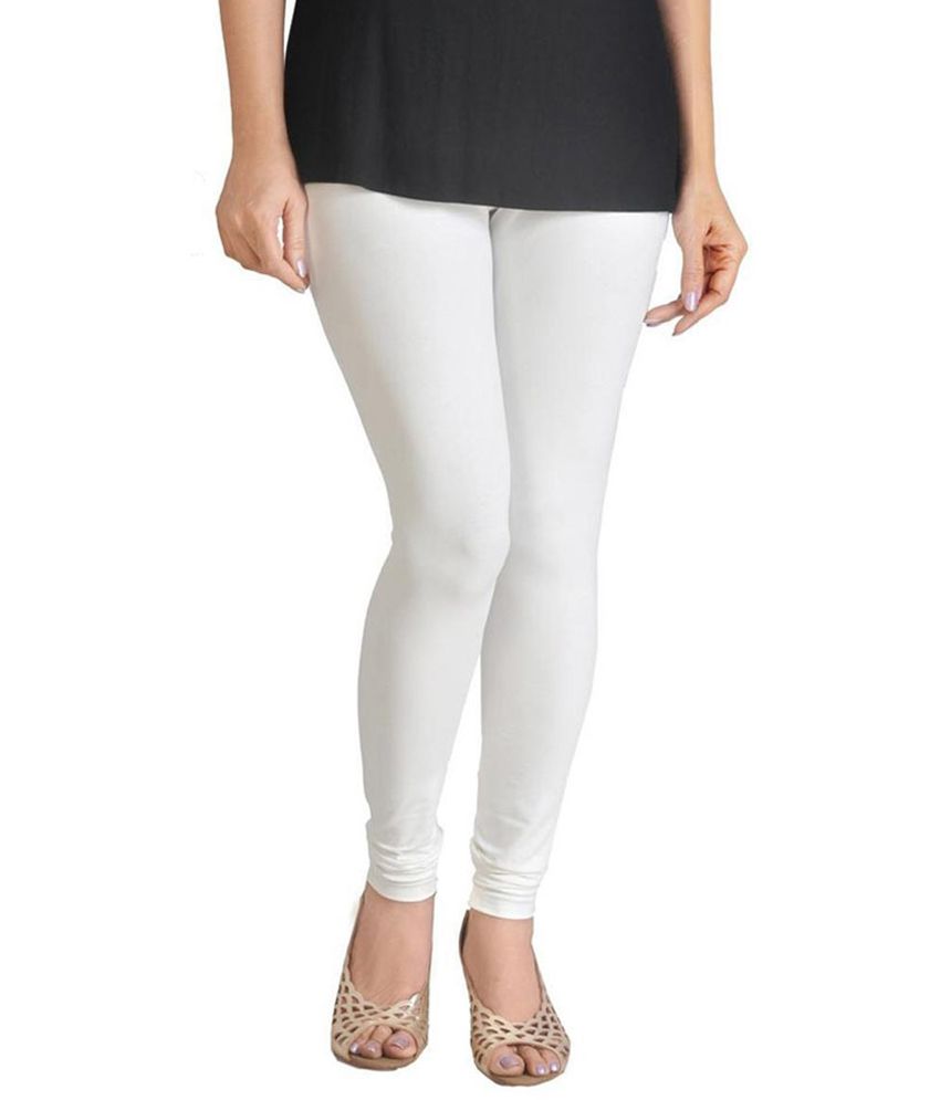 Rj Fashion White Cotton Leggings Price in India Buy Rj Fashion White