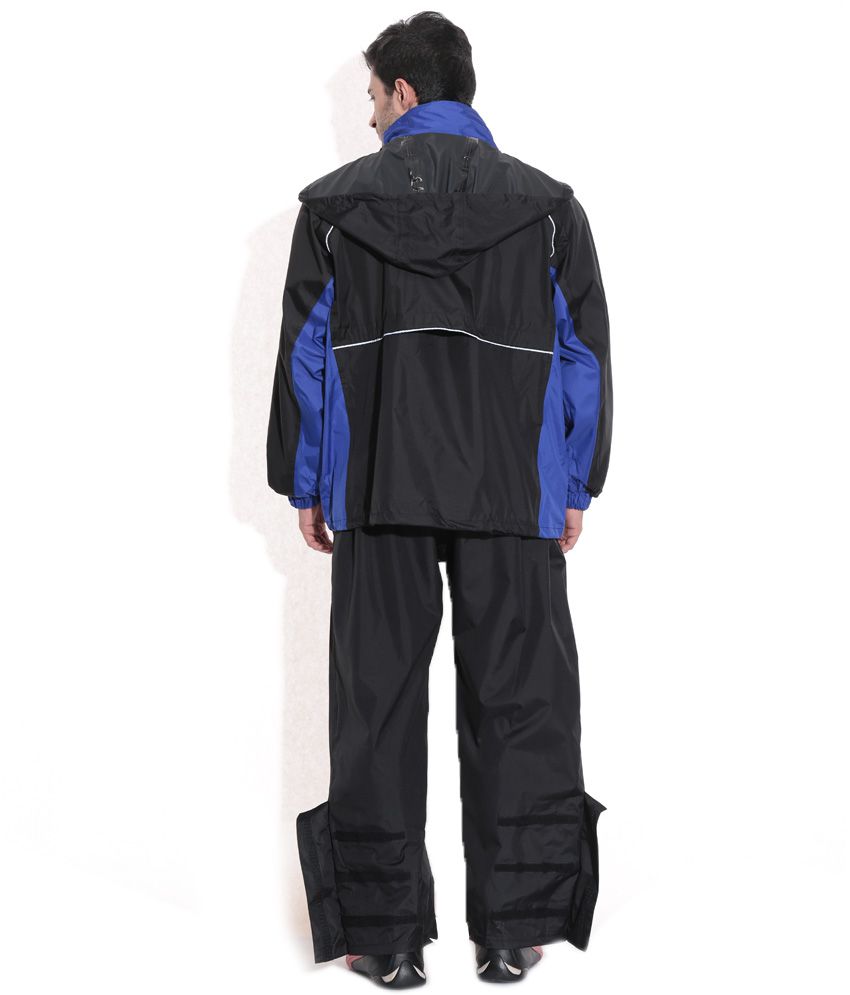 STUDDS - 100% Waterproof High Quality Rain Suit - Black and Blue: Buy ...