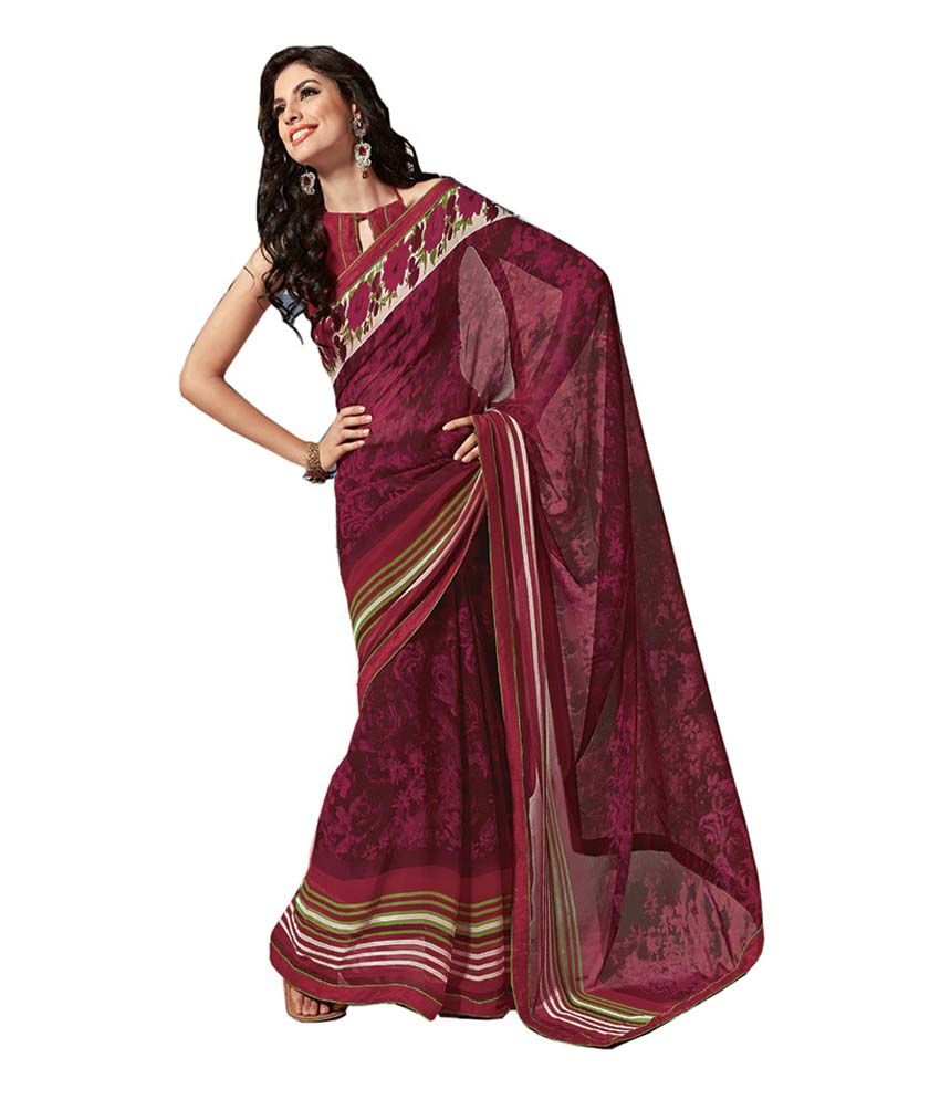party wear pure chiffon saree