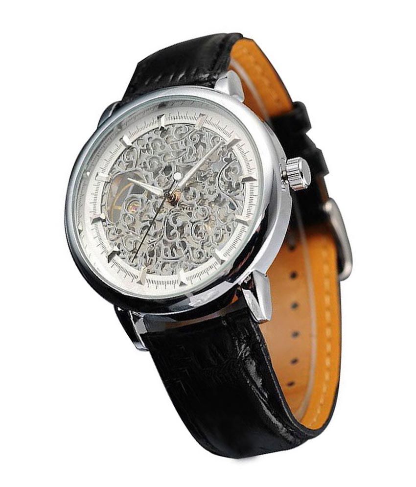 Omezzle Boy S Hand Wind Elegant Transparent Skeleton Watch With Black Leather Strap Buy Omezzle Boy S Hand Wind Elegant Transparent Skeleton Watch With Black Leather Strap Online At Best Prices In India Forsining fashion automatic mechanical wrist watch golden for men with stainless steel skeleton transparent dial with royal flower movement carving. snapdeal