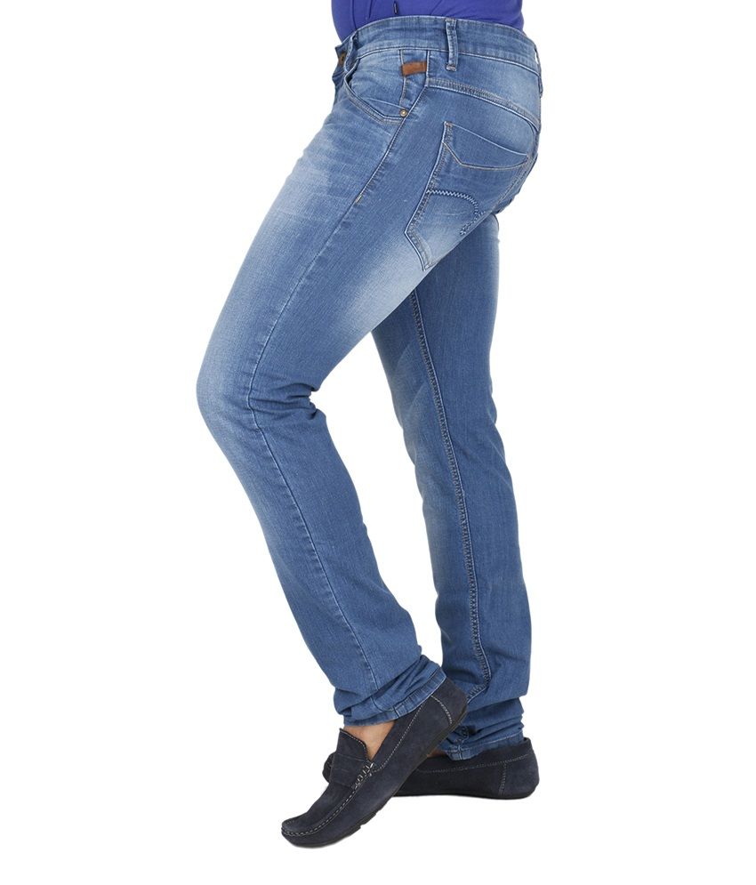 navy blue cotton jeans