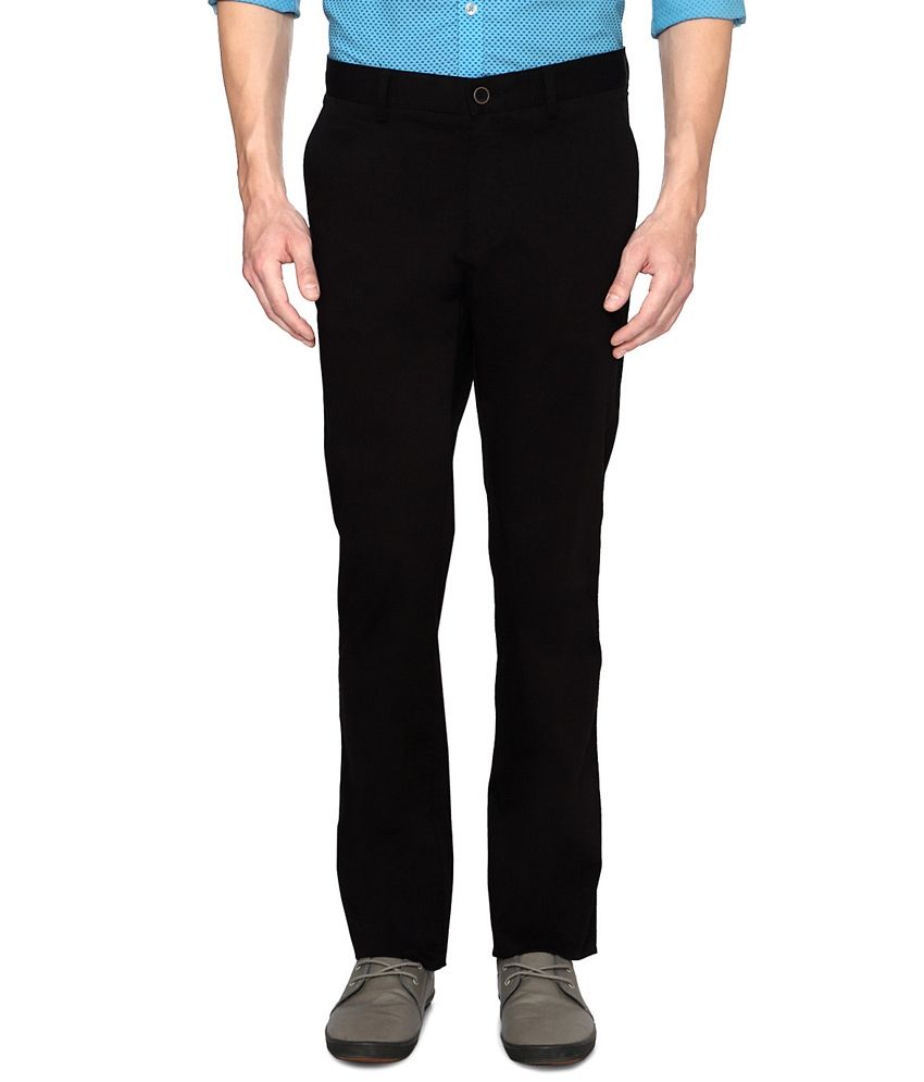 Allen Solly Black Flat Front Pants - Buy Allen Solly Black Flat Front ...