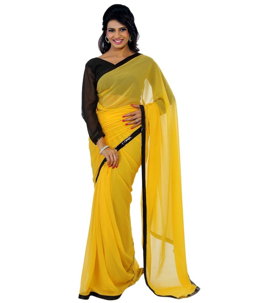 chiffon ki saree plain