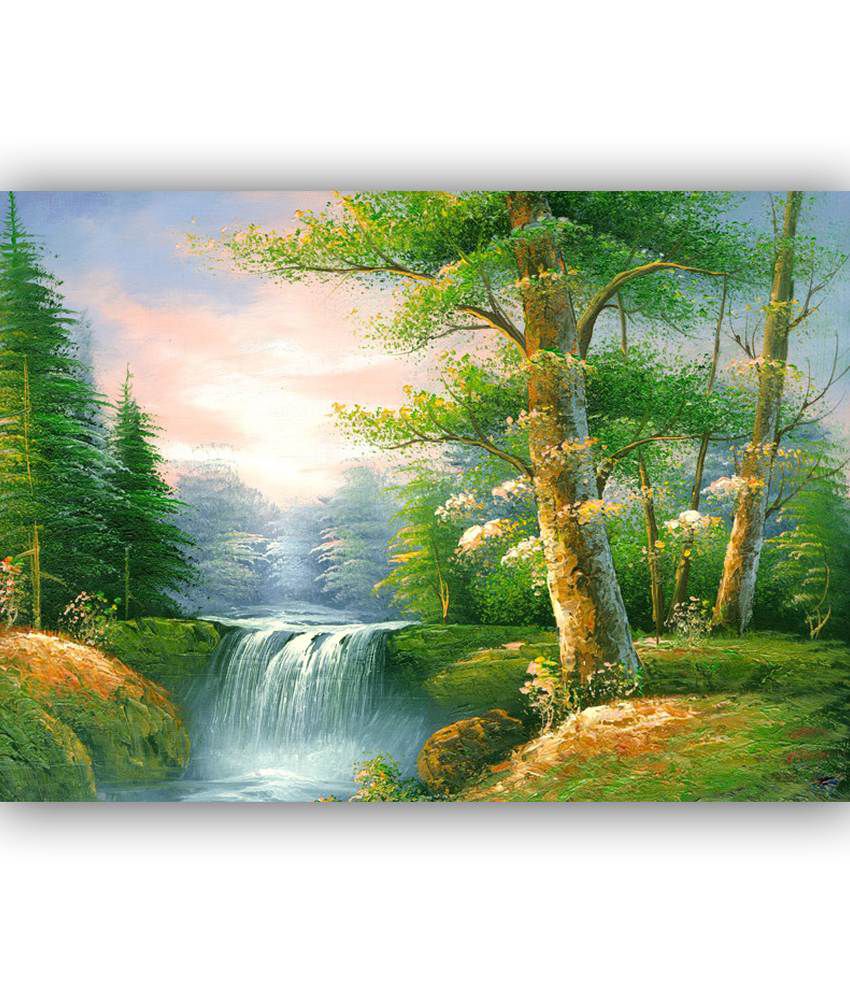 Vitalwalls Landscape Painting Premium Canvas Art Print: Buy Vitalwalls ...