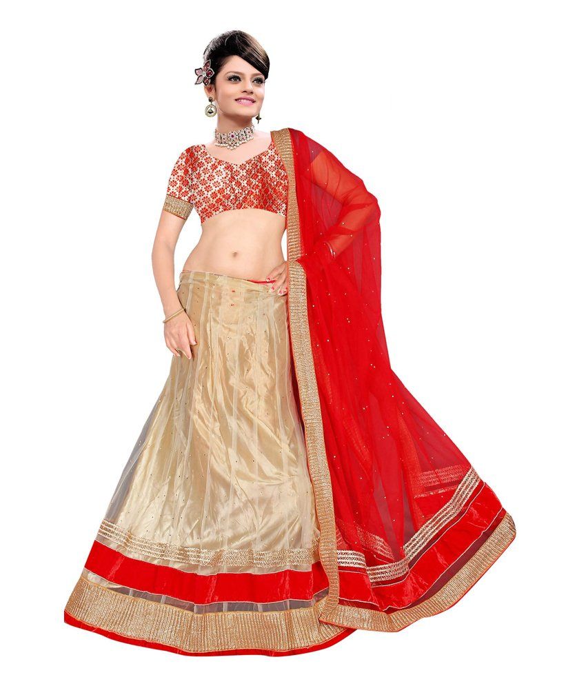 plain lehenga with heavy border
