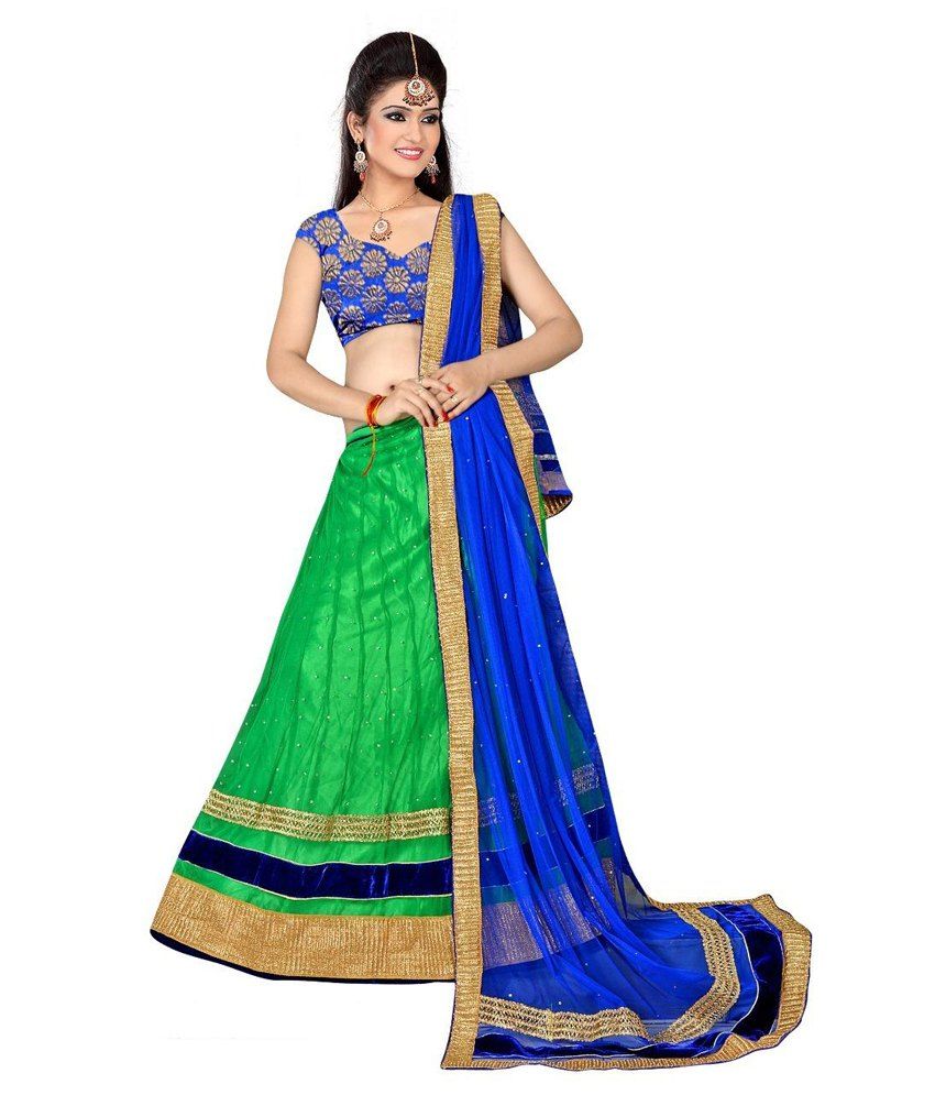 plain lehenga with heavy border