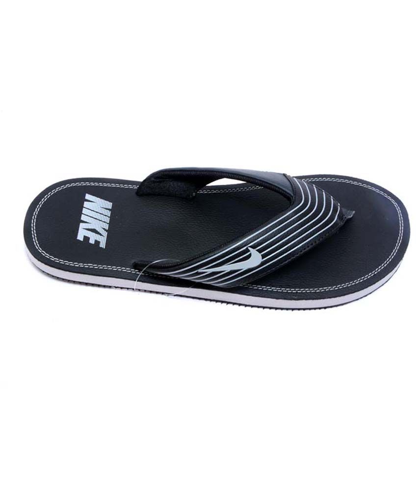 nike black rubber flip flops