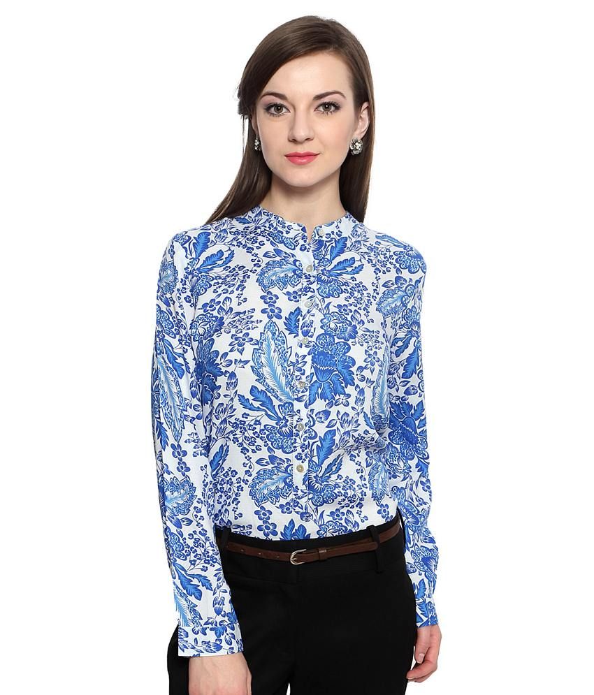 Allen Solly White Floral Printed Shirt 