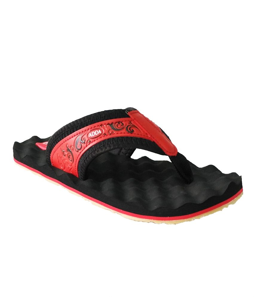 red colour flip flops