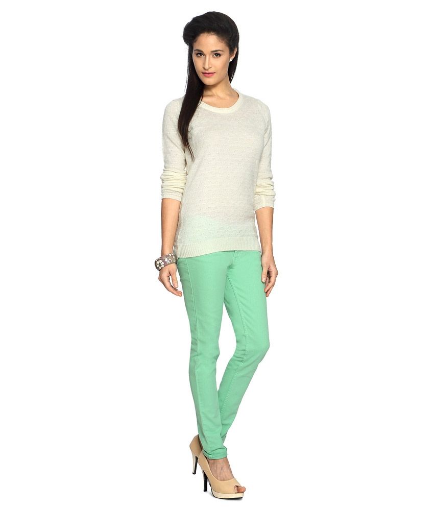 Buy Allen Solly Cream Pointelle Knit Sweater - Cream Online at Best Prices in India - Snapdeal