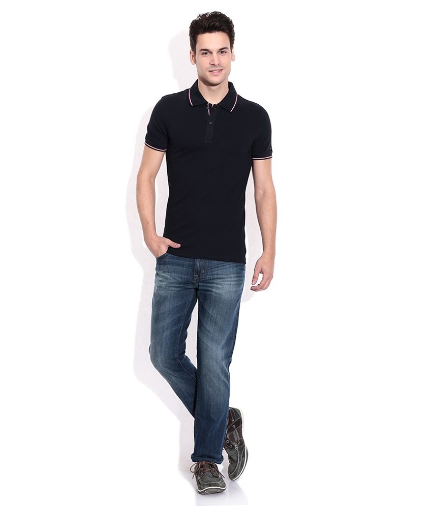 Celio Black Polo Neck T-Shirts - Buy Celio Black Polo Neck T-Shirts ...