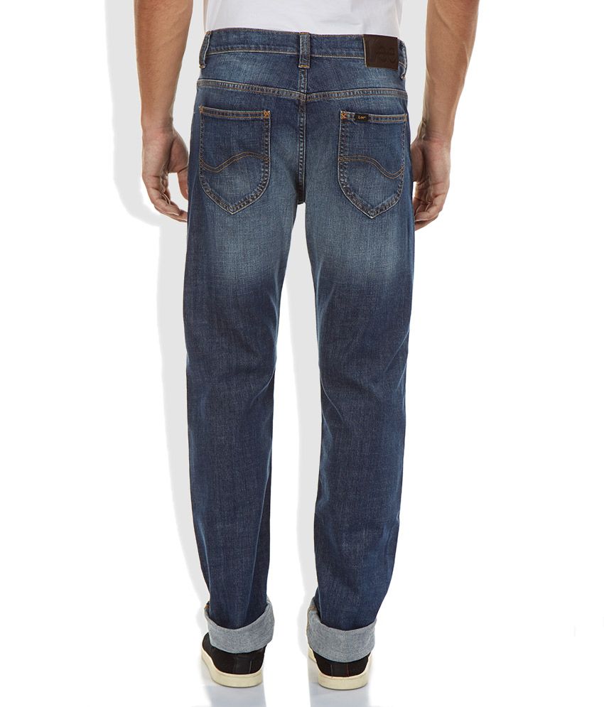 blue tapered jeans