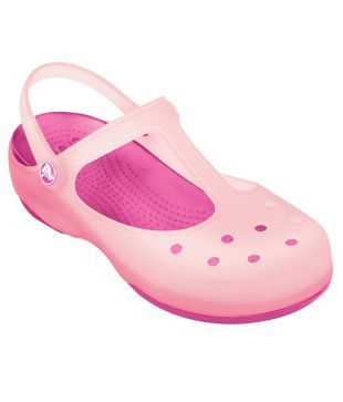 pink mary jane crocs