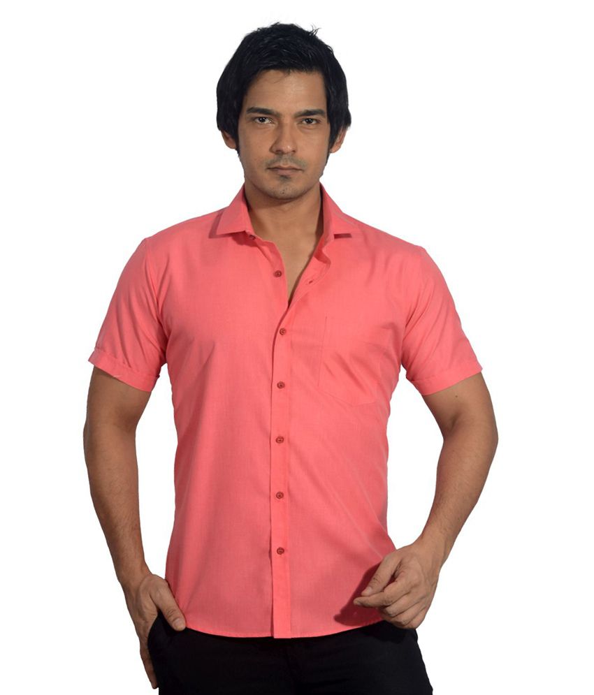 Baaamboos Pink Cotton Blend Formal T - Shirt