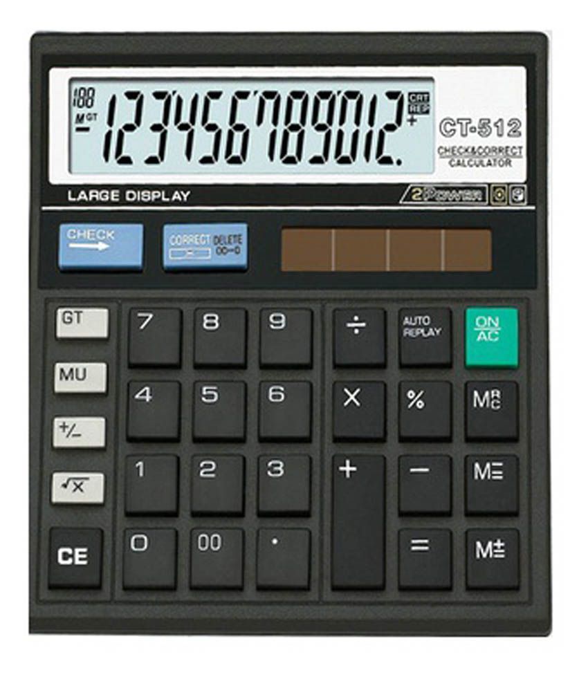     			CT512 Basic Black Calculator 12 Digit