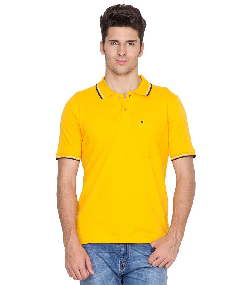 Fort Collins Yellow Cotton Polo T- Shirt - Buy Fort Collins Yellow ...