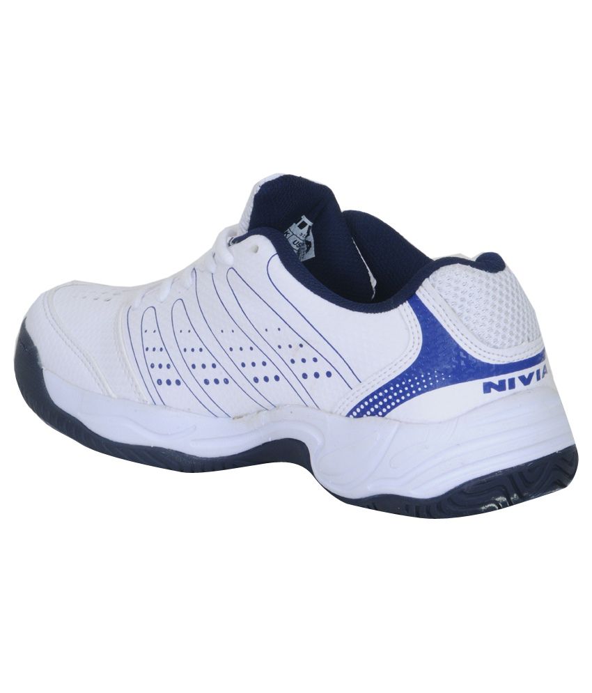Nivia Zeal White Tennis Sport Shoes & M.D Shoe Carrying Bag Combo - Buy ...