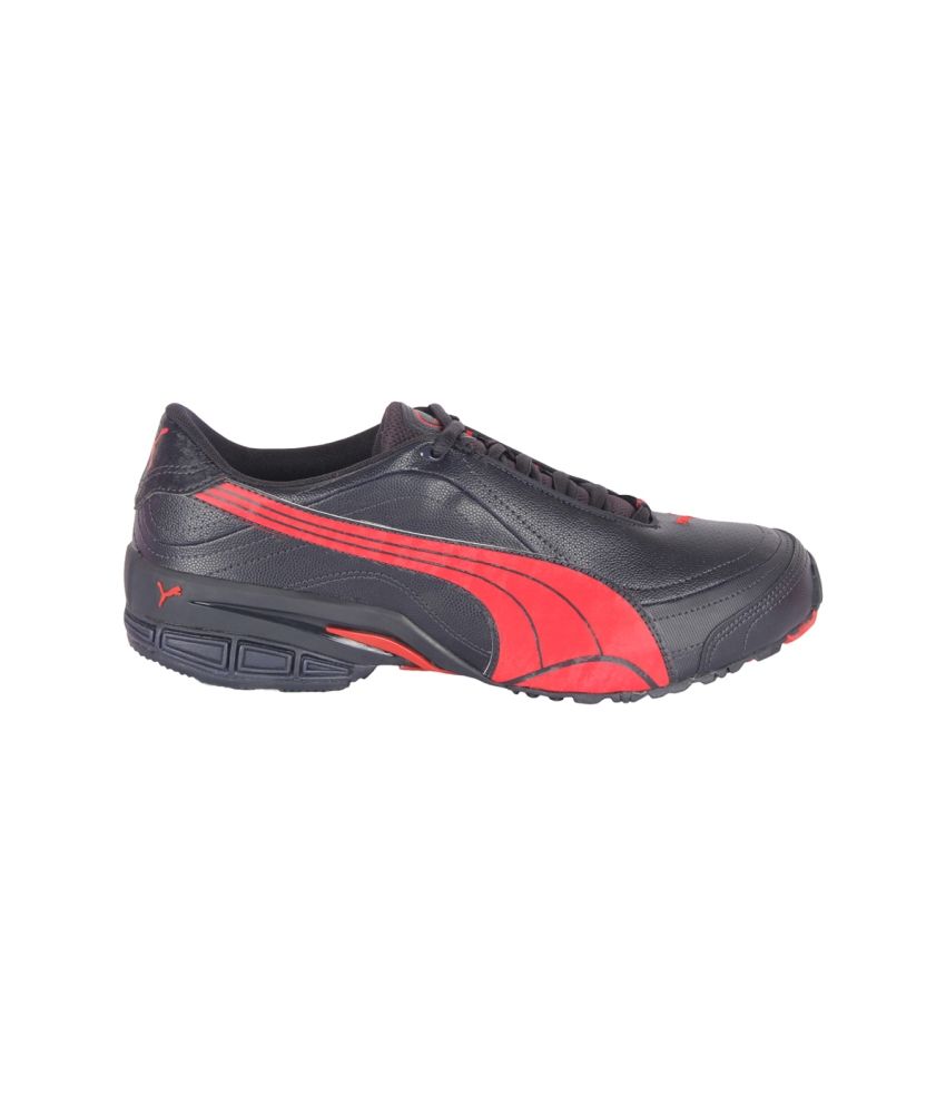 puma black lace shoes