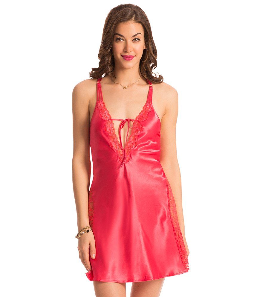 Buy PrettySecrets Red Polyester Nighty Online at Best Prices in India ...