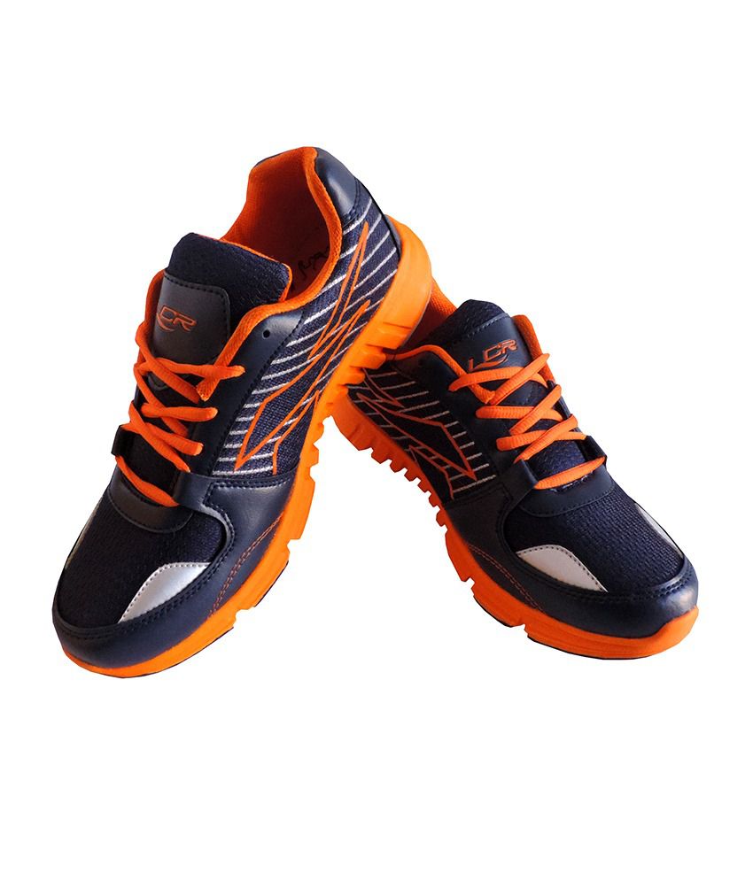 Lancer Blue & Orange Synthetic Leather Sport Shoes For Men - Buy Lancer ...